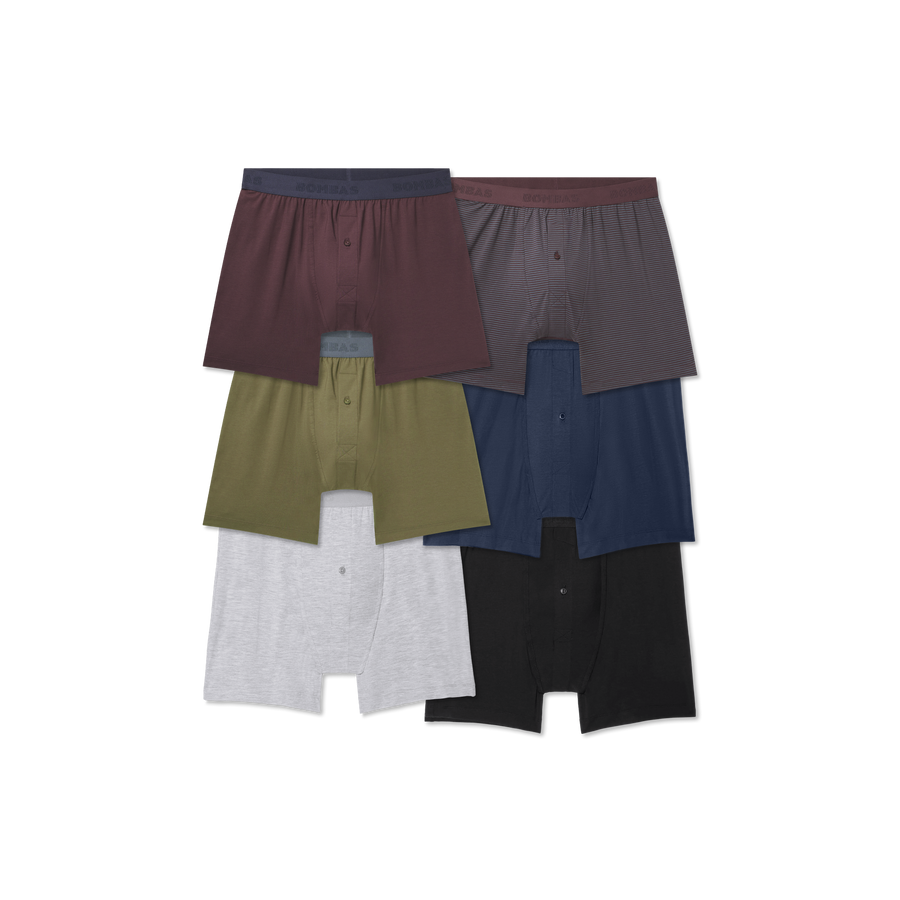 Men's Cotton Modal Blend Boxer 6-Pack - Modern Soft Base