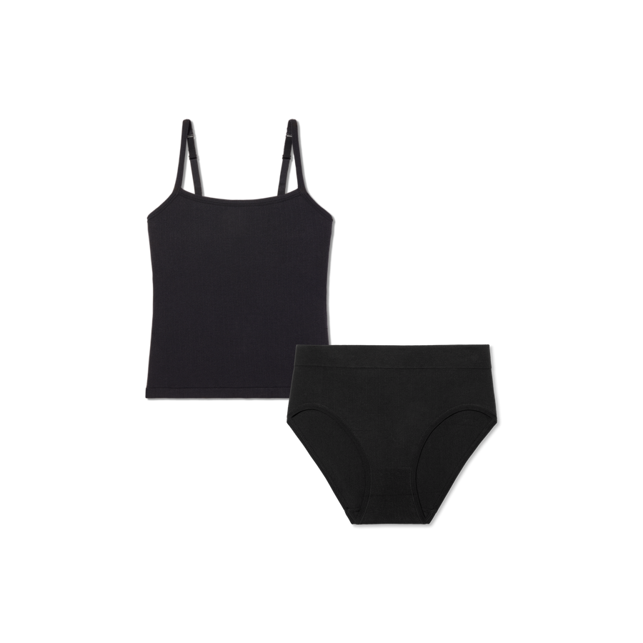 Women's Built-In Bra Seamless Cami + High Rise Brief Pack - Calm Lounge Fit