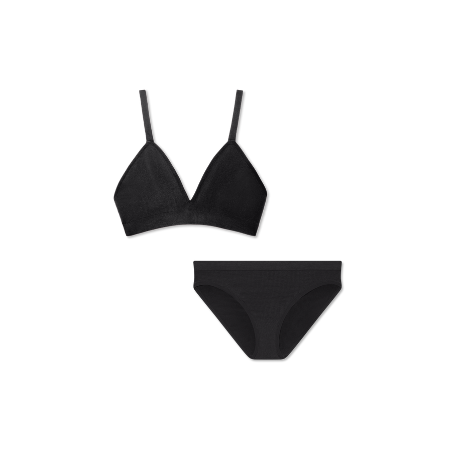 Women's Seamless Triangle Bralette + Bikini Pack - Calm Studio Ease