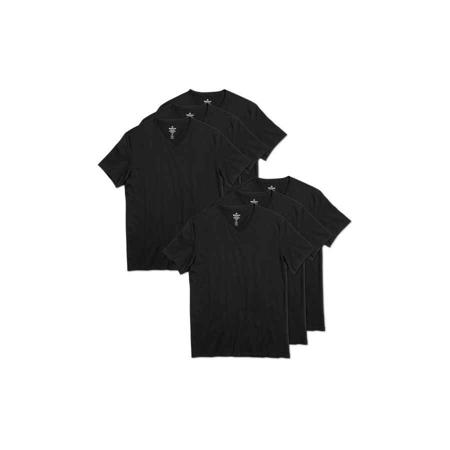 Men's Pima Cotton V-Neck T-Shirt 6-Pack - Pima Lounge Style