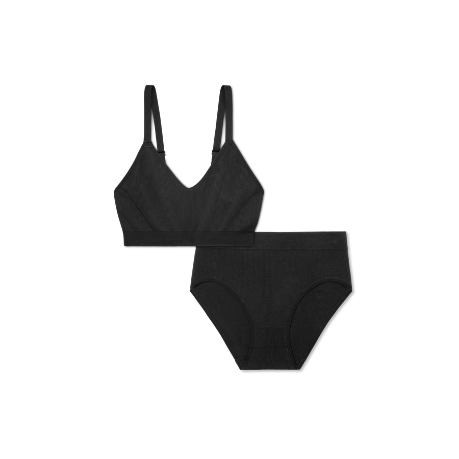 Women’s Seamless Scoop Bralette + High Rise Brief Pack - Soft Lounge Hold