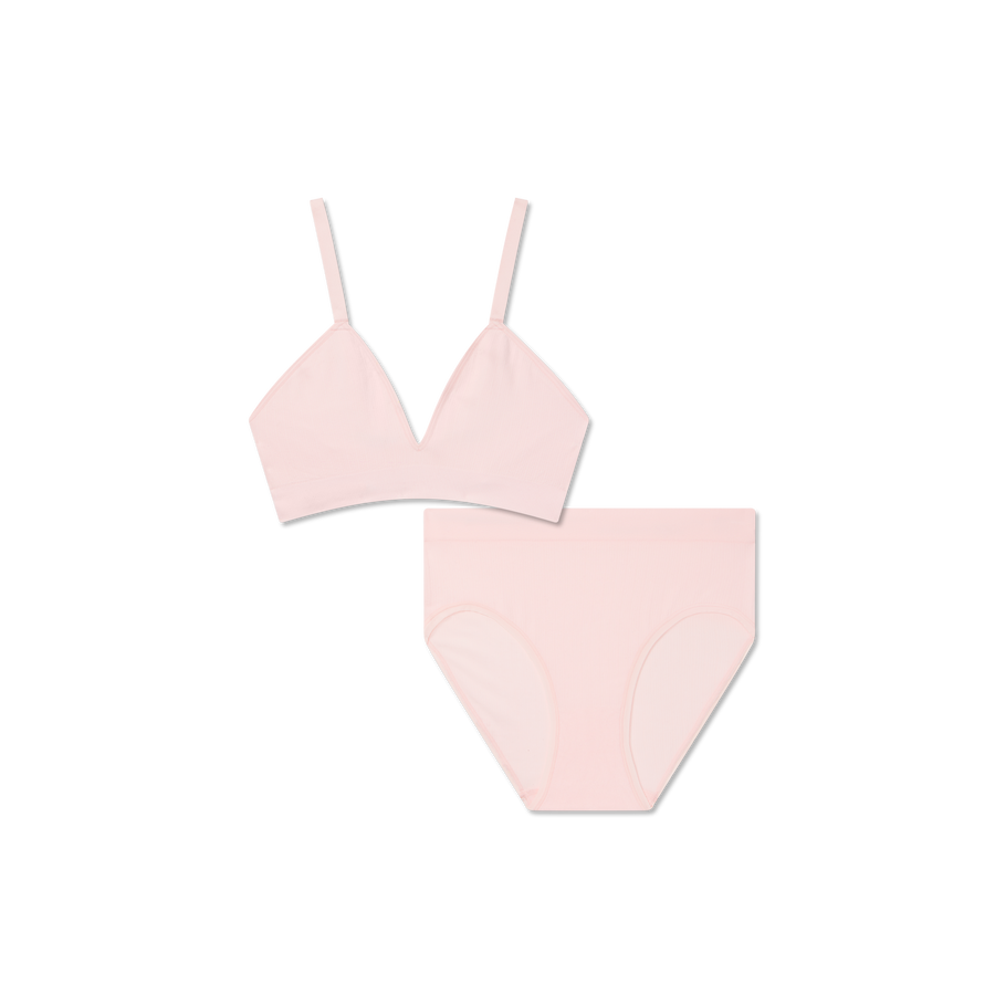 Women's Seamless Triangle Bralette + High Rise Brief Pack - Gentle Everyday Shape