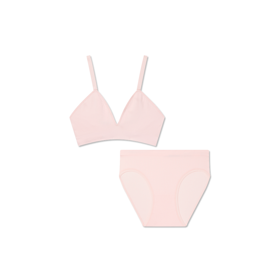 Women's Seamless Triangle Bralette + Brief Pack - Seamless Fit Comfort