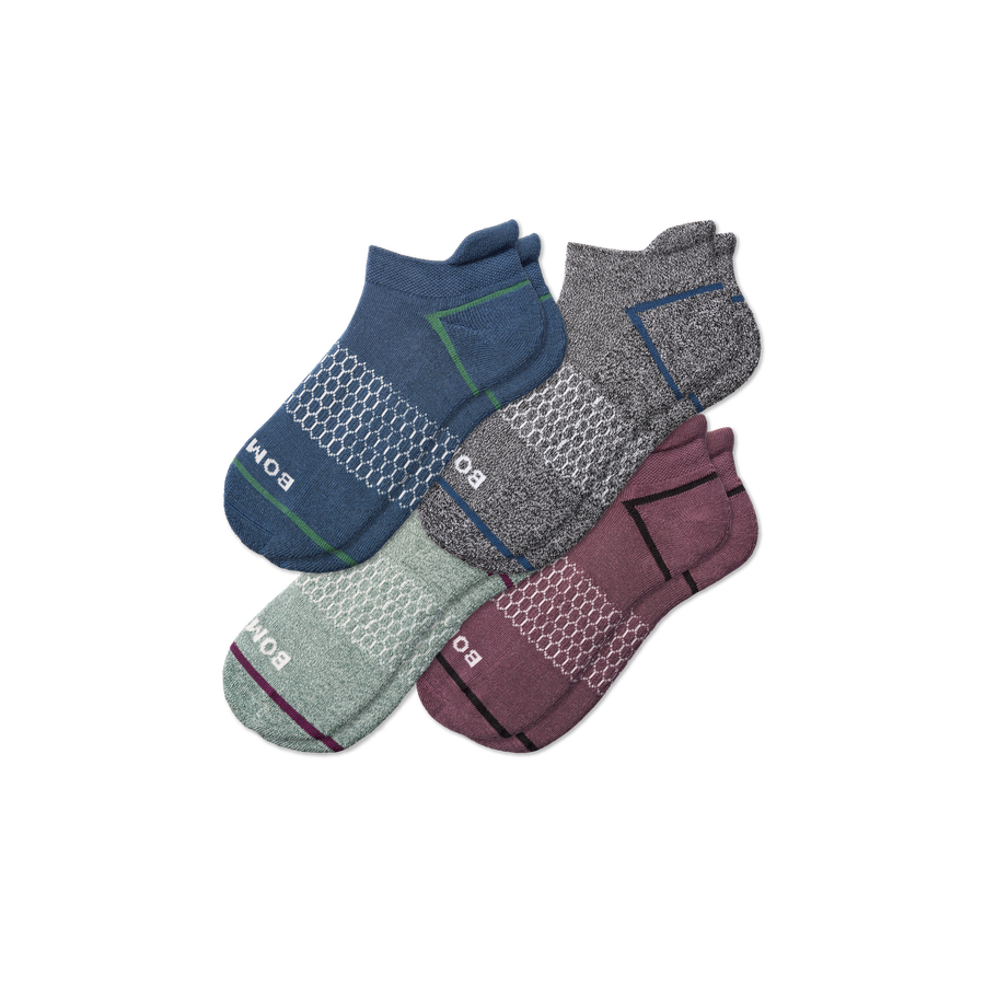Men's Border Stripe Ankle Sock 4-Pack - Weekend Shift Step