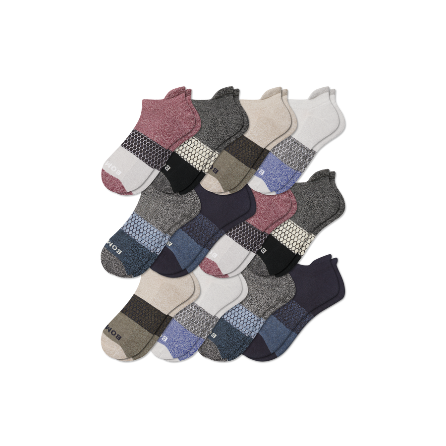 Men’s Tri-Block Ankle Sock 12-pack - Studio School Cushion