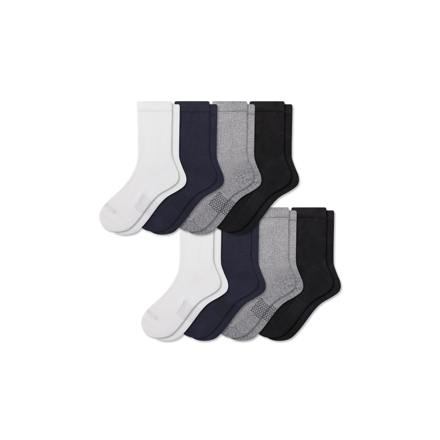 Women's Modern Rib Half Calf Sock 8-Pack - Breathable Ankle Move