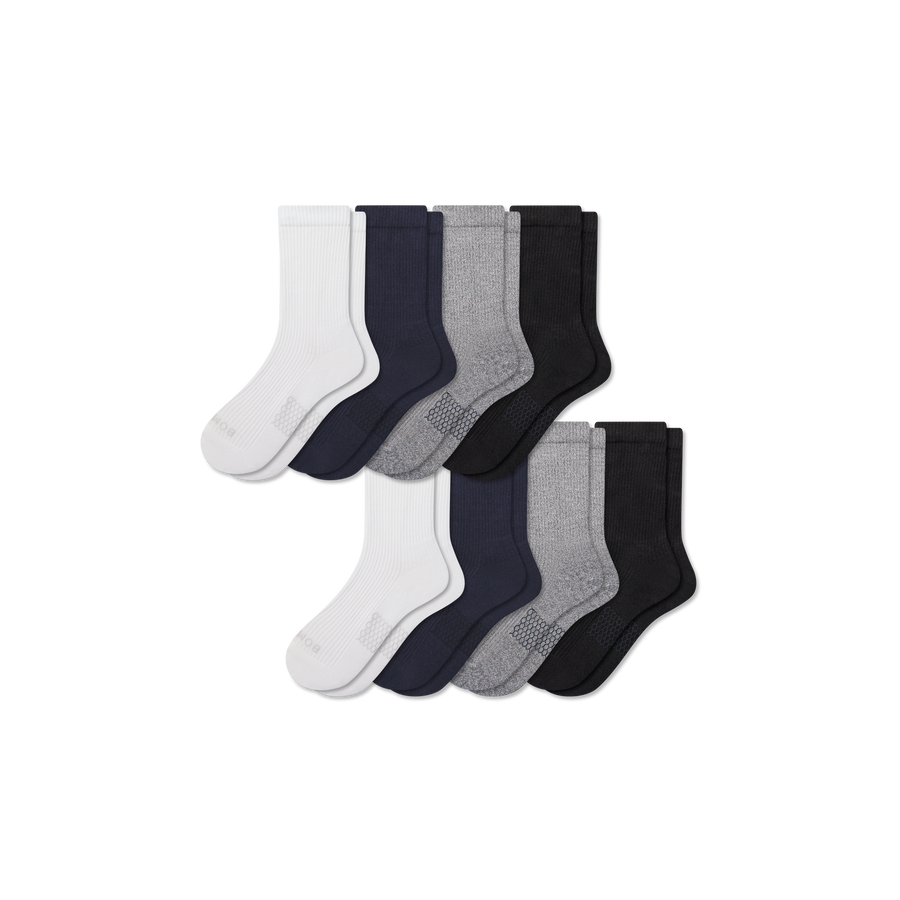 Men's Modern Rib Half Calf Sock 8-Pack - Studio Hike Wear