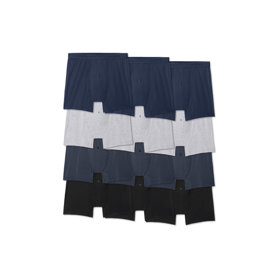 Men's Cotton Modal Blend Boxer 12-Pack - All Day Fit