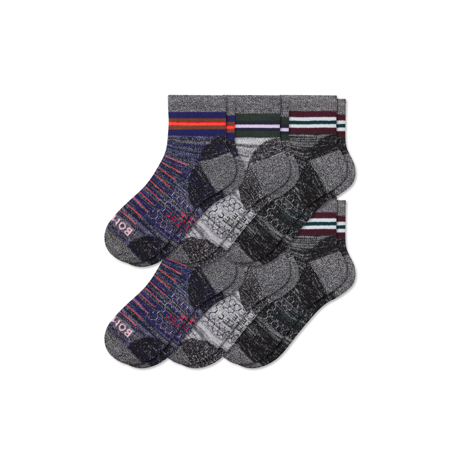 Men's Hiking Quarter Sock 6-Pack - Cushion Recovery Fit