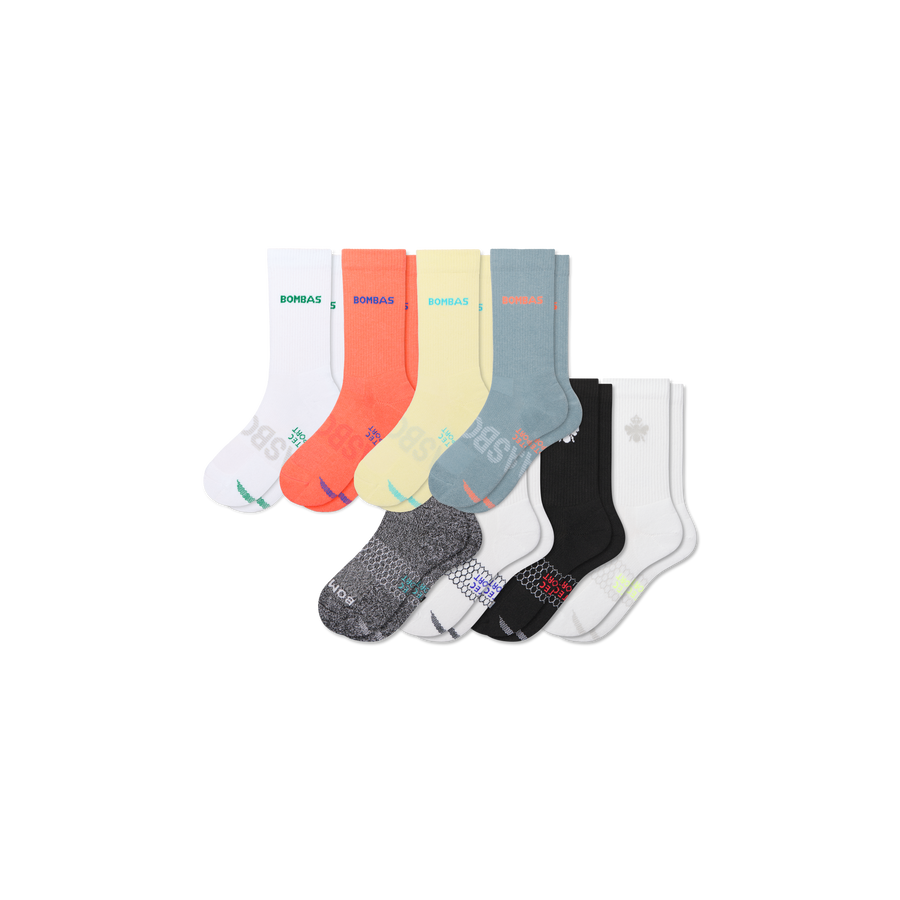 Youth All Sport Calf Sock 8-Pack - Smooth Low Cut Support