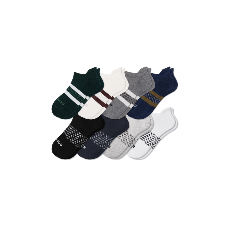 Men's Solids Ankle Sock 8-Pack - Modern Lounge Cushion