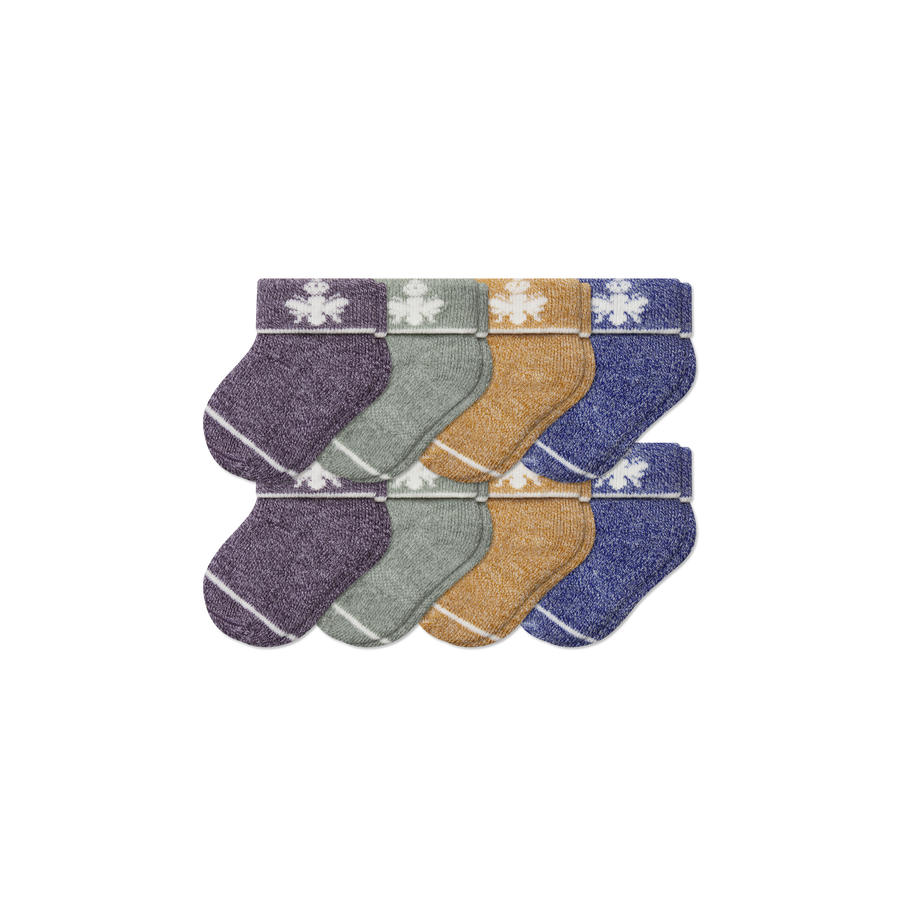 Baby Merino Wool Blend Calf Sock 8-Pack (0-6 Months) - Steady Weekend Support