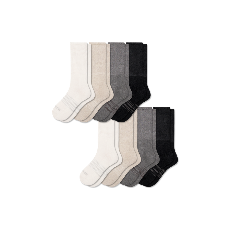 Men's Wide Calf Sock 8-Pack - Daily Travel Cushion