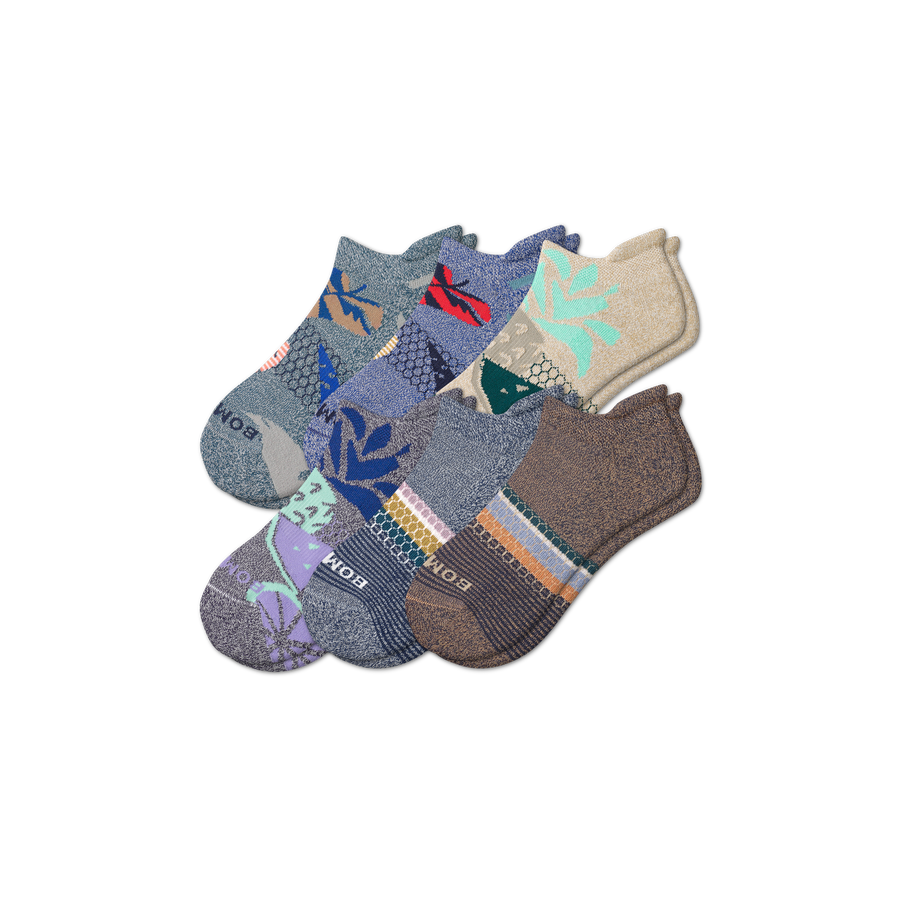 Men’s Tropical Ankle Sock 6-Pack - Outdoor Run Cushion