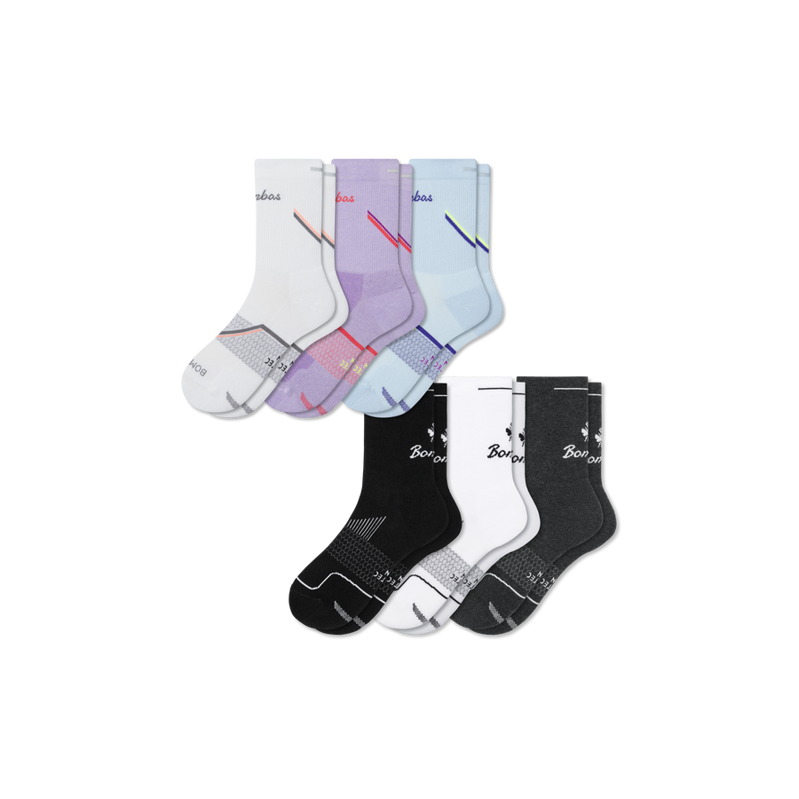 Women's Run Half Calf Sock 6-Pack - Classic Hike Rotation
