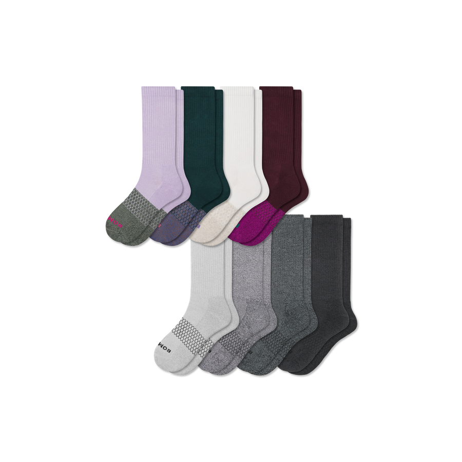 Women's Marl Calf Sock 8-Pack - Soft Weekend Move