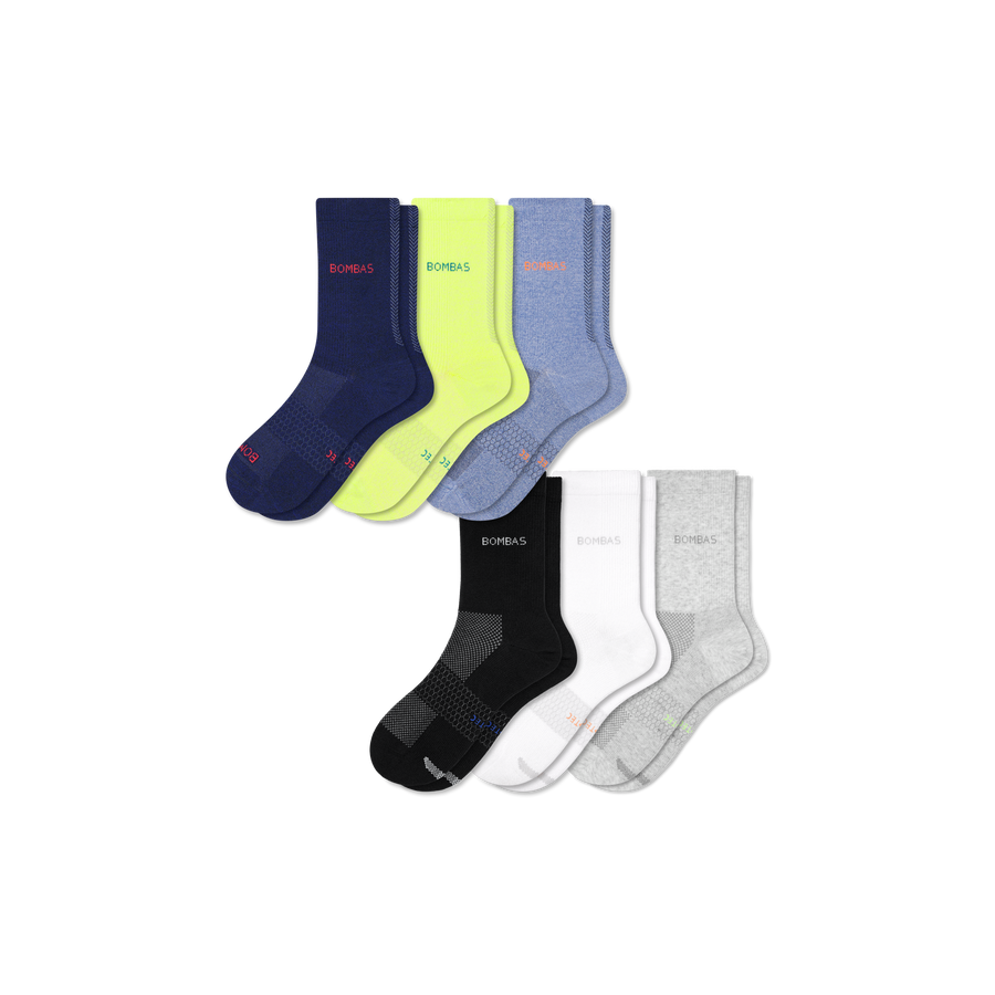Women's UltraLite Sport Half Calf Sock 6-Pack - Studio Office Pair