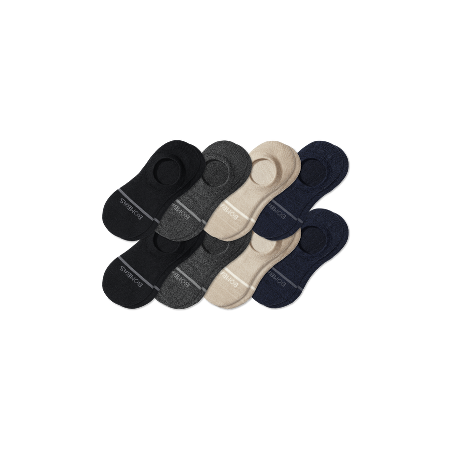 Men's Lightweight Merino Wool Blend No Show Sock 8-Pack - Outdoor Comfort