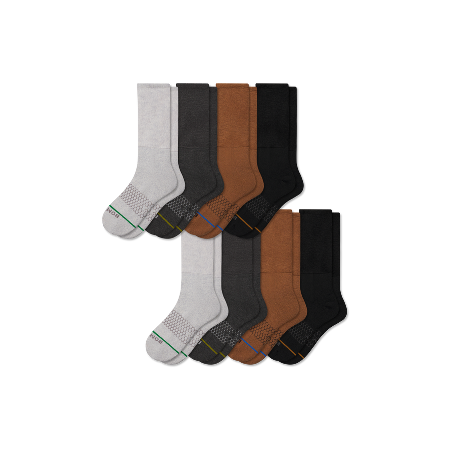 Women's Merino Blend Ultra-Stretch Calf Sock 8-Pack - Easy Hike Comfort