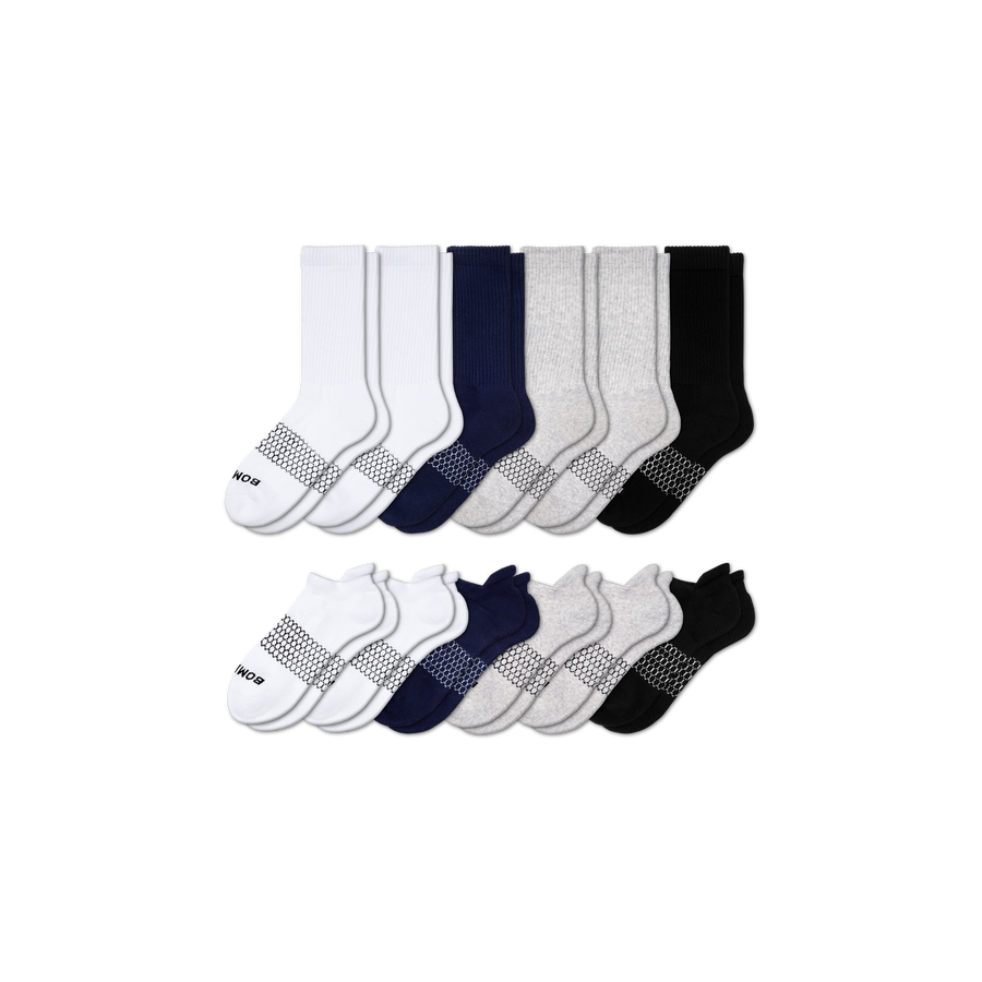 Men's Calf & Ankle Sock 12-Pack - Daily No Show Support