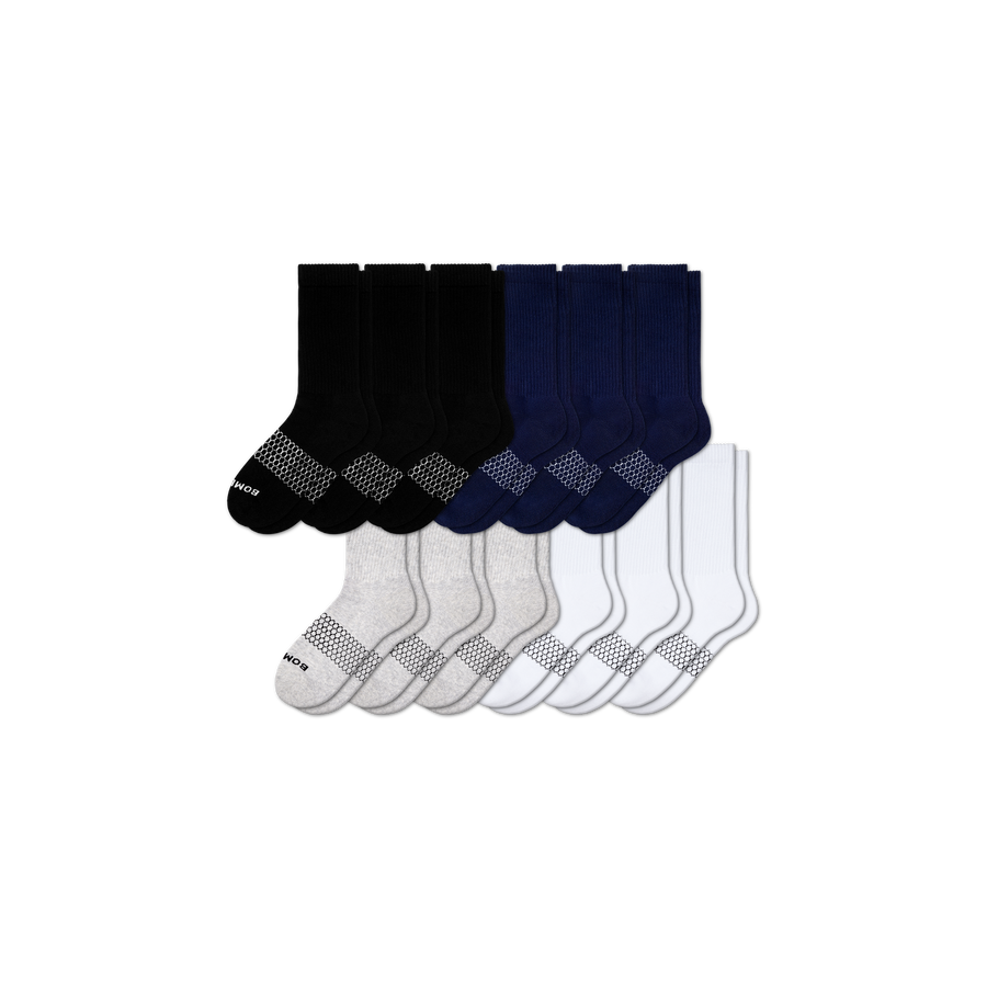 Men's Solids Calf Sock 12-Pack - Easy Weekend Comfort