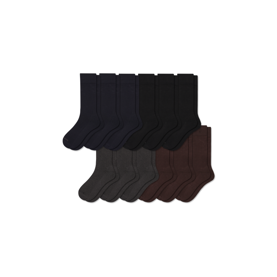 Men's Dress Calf Sock 12-Pack - Easy No Show Support