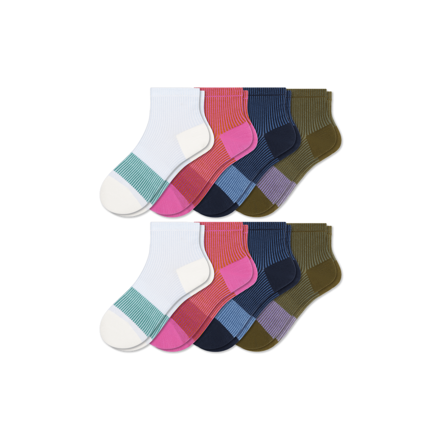 Youth Lightweight Quarter Sock 8-Pack - Studio Everyday Step