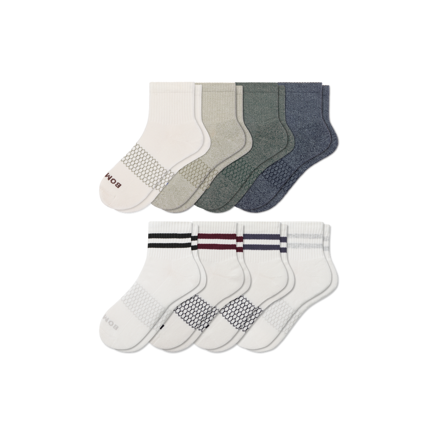 Men's Quarter Sock 8-Pack - Breathable Court Move