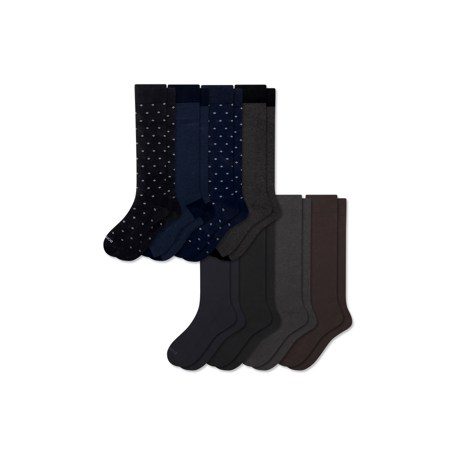 Men's Dress Over the Calf Sock 8-Pack - Run Lounge Fit