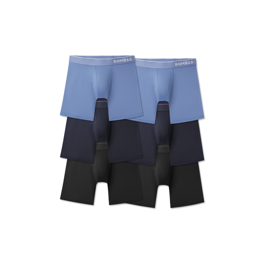 Men's Sport Flyless Boxer Brief 6-Pack - Gentle Everyday Layer