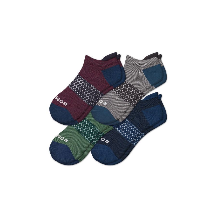 Men's Microstripe Ankle Sock 4-Pack - Classic Office Support