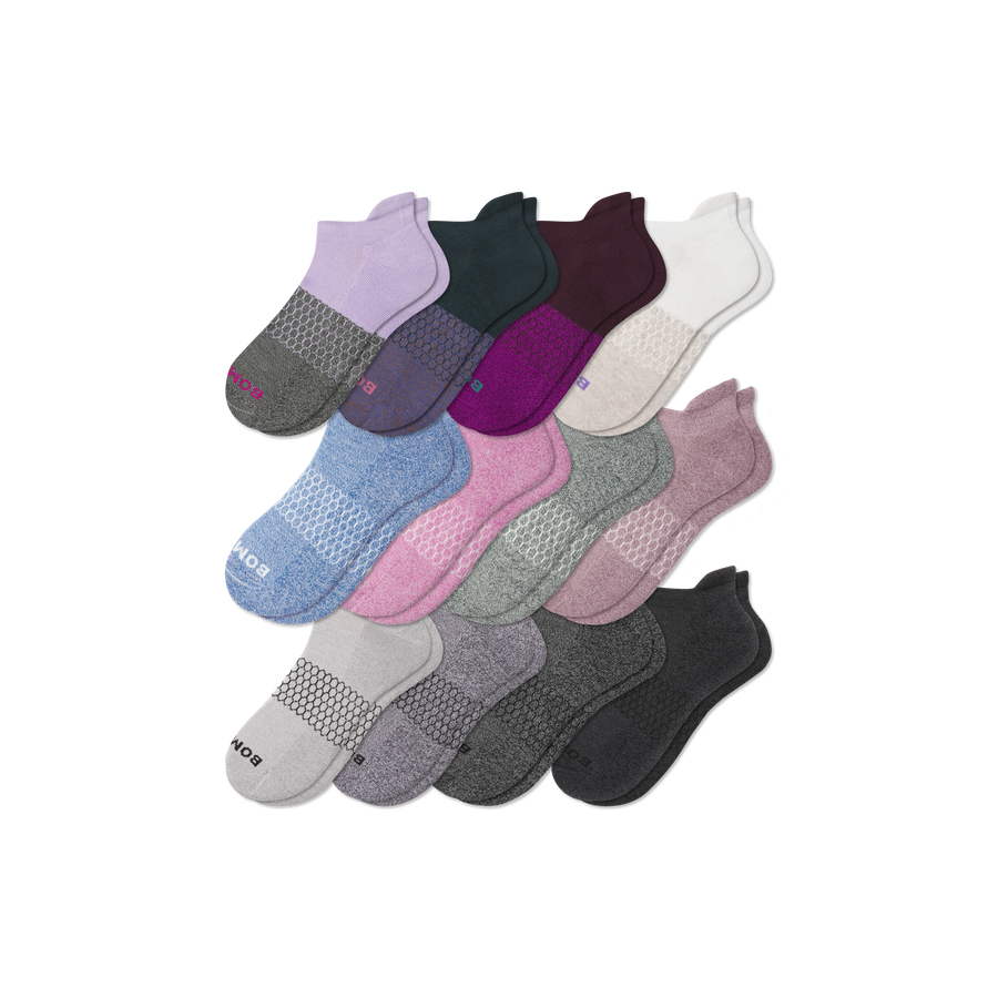 Women's Marl Ankle Sock 12-Pack - Light Court Pair