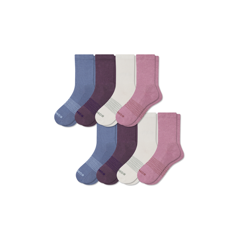 Women's Solids Half Calf Sock 8-Pack - Fresh School Wear