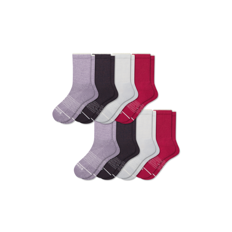 Women's Merino Wool Blend Half Calf Sock 8-Pack - Modern Trail Comfort