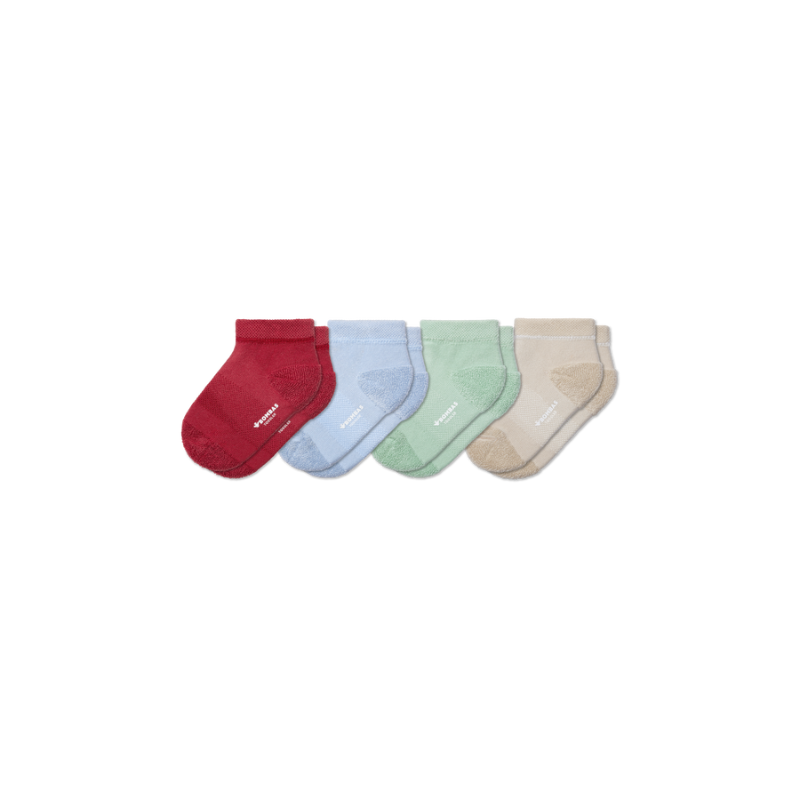Toddler Lightweight Terry Ankle Sock 4-Pack - Fresh School Support