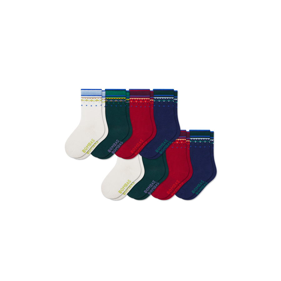 Junior Lightweight Calf Sock 8-Pack - Everyday School Support