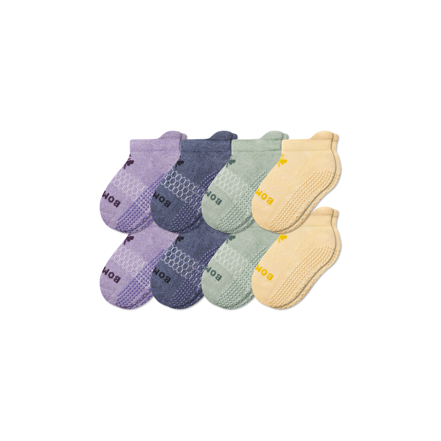 Junior Marl Gripper Ankle Sock 8-Pack - Cushion No Show Step