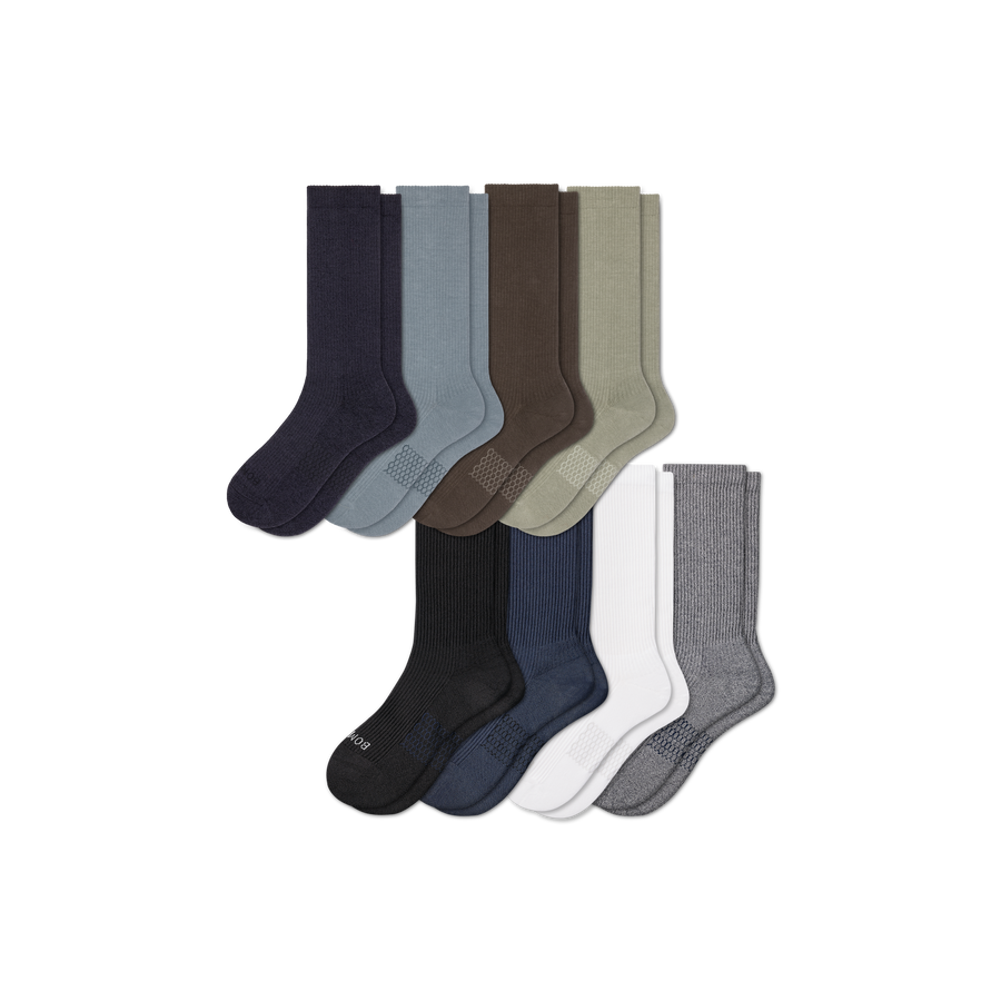 Men's Modern Rib Calf Sock 8-Pack - Easy Home Rotation