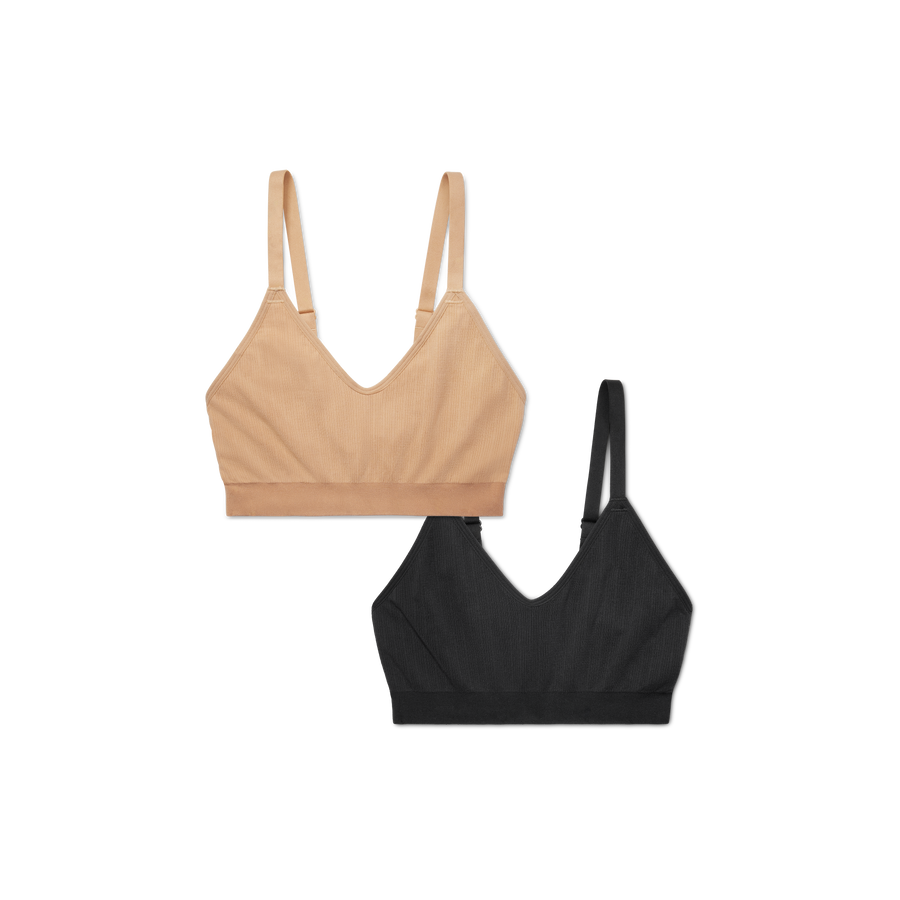 Women's Seamless Scoop Bralette 2-Pack - Easy All Day Shape