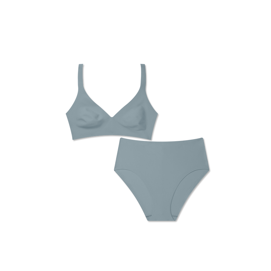 Women’s No Show Plunge Bralette + Hipster Pack - Clean Neckline