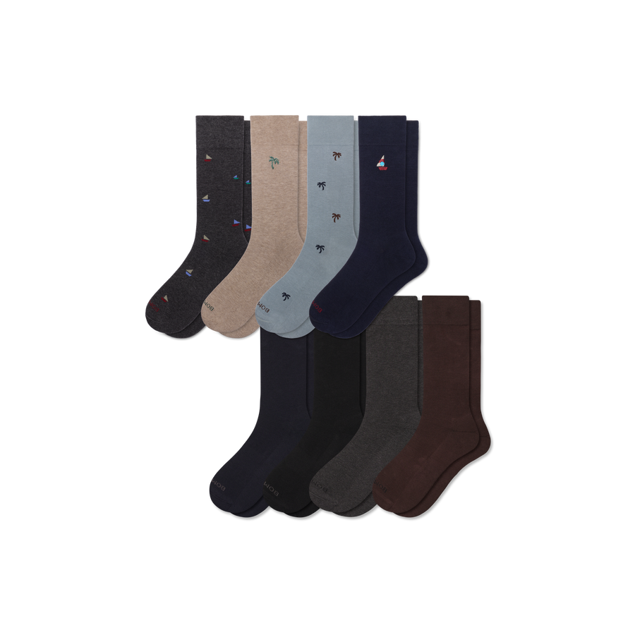 Men's Dress Calf Sock 8-Pack - Studio Travel Cushion