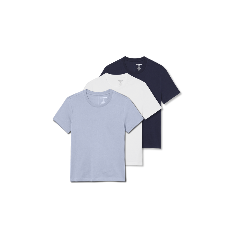 Women's Pima Cotton Slim Crew Neck T-Shirt 3-Pack - Everyday Rotation