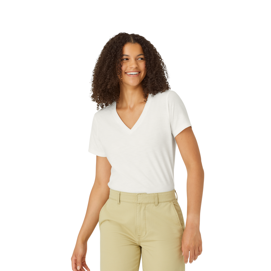 Women's Air Slub V-Neck T-Shirt - Pima Travel Cut