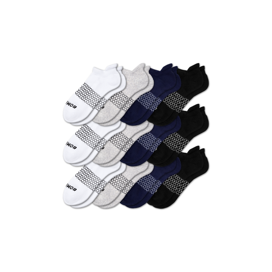 Men's Solids Ankle Sock 12-Pack - Cozy Hike Comfort