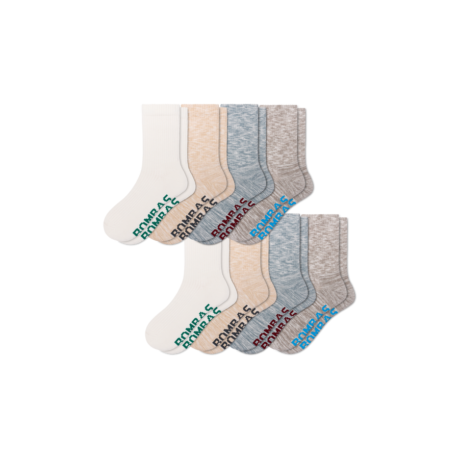 Women's Summer Ragg Half Calf Sock 8-Pack - Light Trail Support