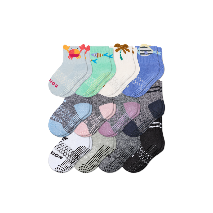 Toddler Gripper Calf Sock 12-Pack - Outdoor Ankle Wear