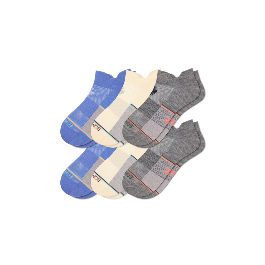Women's UltraLite Sport Merino Wool Blend Ankle Sock 6-Pack - Steady School Pair
