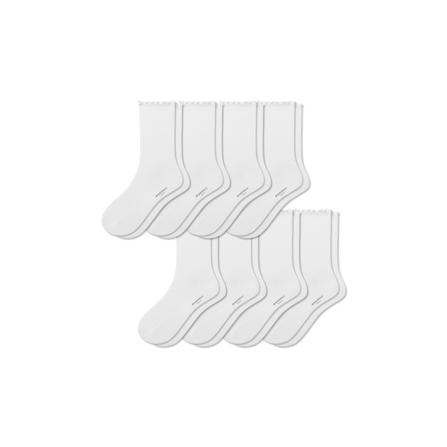 Women's Ruffle Rib Half Calf Sock 8-Pack - Fresh Shift Rotation